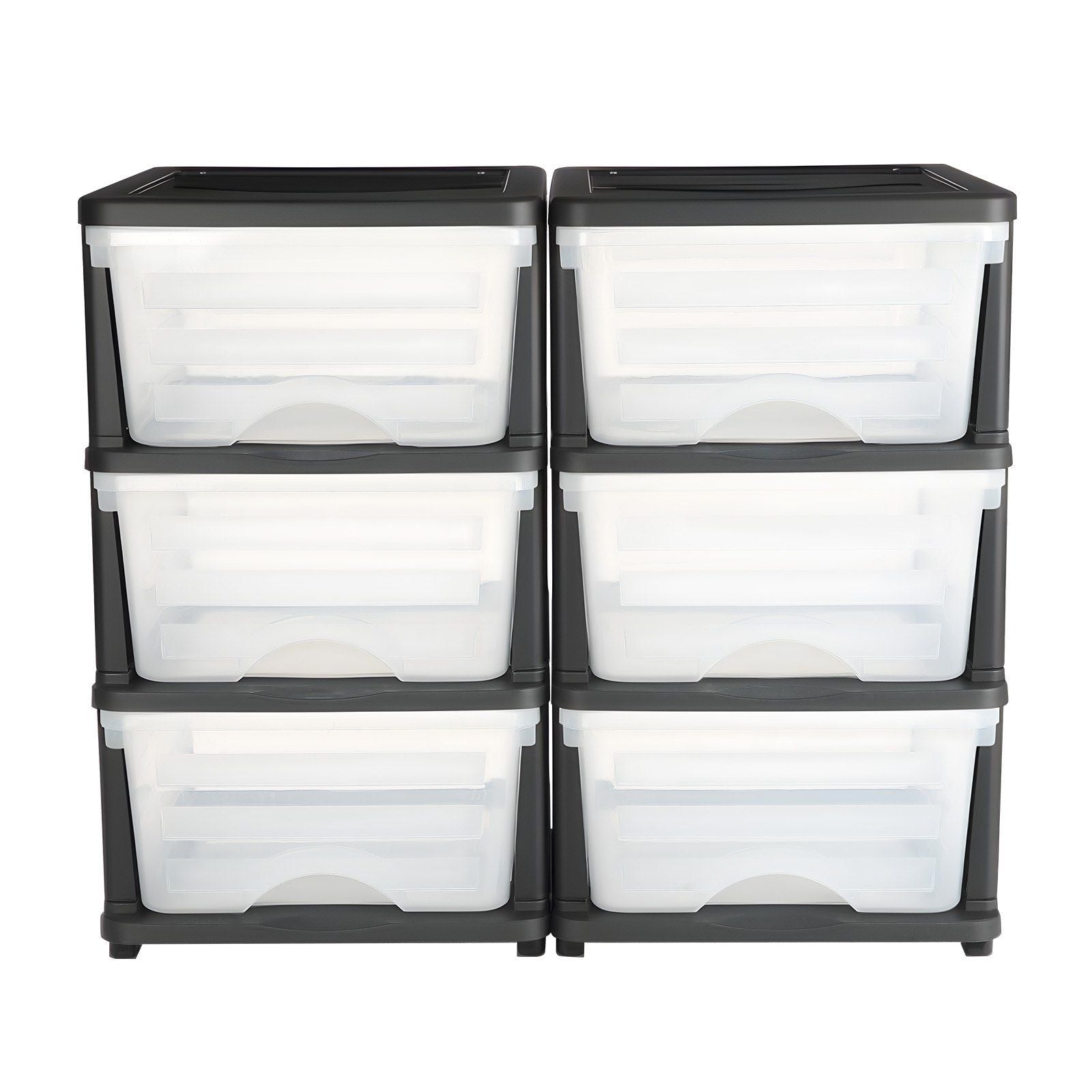 Plastic Storage Drawers, 2 Pack Storage Organizer Drawer, 6 Drawers Closet Organization and Storage Dividers, V952-CWCT1YKLDD1GCPFV6001V0