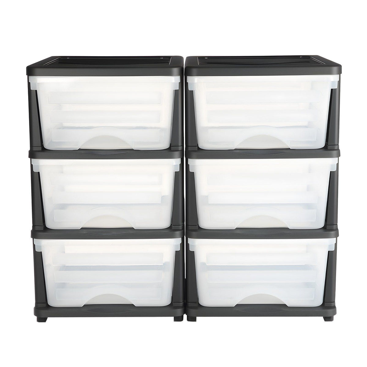 Plastic Storage Drawers, 2 Pack Storage Organizer Drawer, 6 Drawers Closet Organization and Storage Dividers, V952-CWCT1YKLDD1GCPFV6001V0