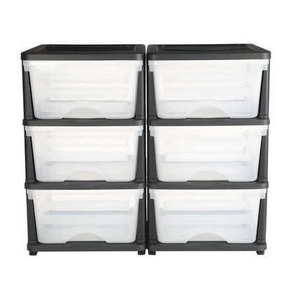 Plastic Storage Drawers, 2 Pack Storage Organizer Drawer, 6 Drawers Closet Organization and Storage Dividers, V952-CWCT1YKLDD1GCPFV6001V0