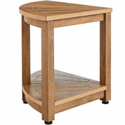 Corner Shower Bench, 18.5" Height 17.75" Radius, Faux Wood Grain Polystyrene,159KGS with Storage Shelf, Water V952-CWDSL1775INCVD6RIV0