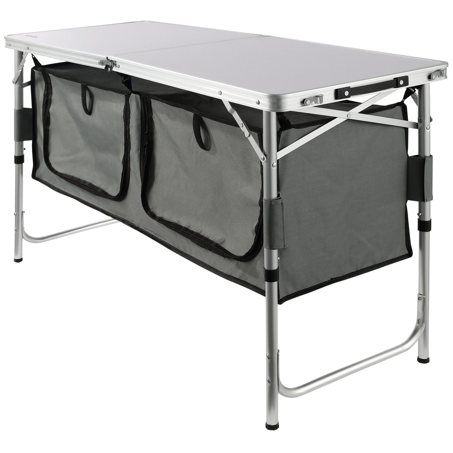 Camping Kitchen Table, Quick set-up Folding Camping Table with A Carrying Bag, 3 Adjustable Heights, MDF V952-CWJKYDCFHSHSB10K7V0