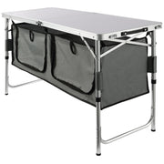 Camping Kitchen Table, Quick set-up Folding Camping Table with A Carrying Bag, 3 Adjustable Heights, MDF V952-CWJKYDCFHSHSB10K7V0
