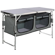 Camping Kitchen Table, Quick set-up Folding Camping Table with A Carrying Bag, 3 Adjustable Heights, MDF V952-CWJKYDCFHSHSB10K7V0