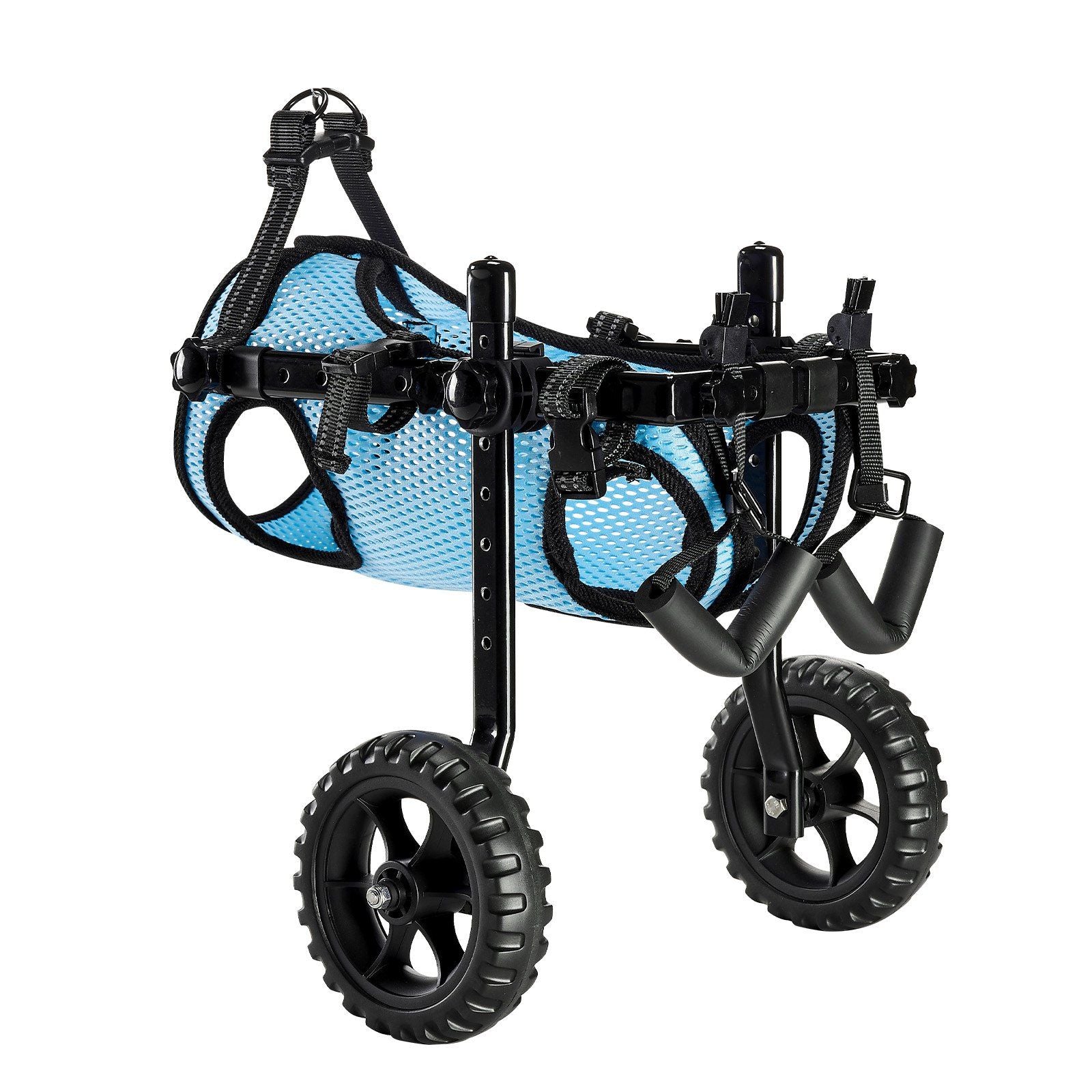 Dog Wheelchair for Back Legs, Adjustable 2 Wheels Pet Wheelchair, Lightweight  Dog Cart with Shock-Absorbing Wheels, Mobility Support Wheel Chair for Disabled Injured Dogs up to 10kg, Small