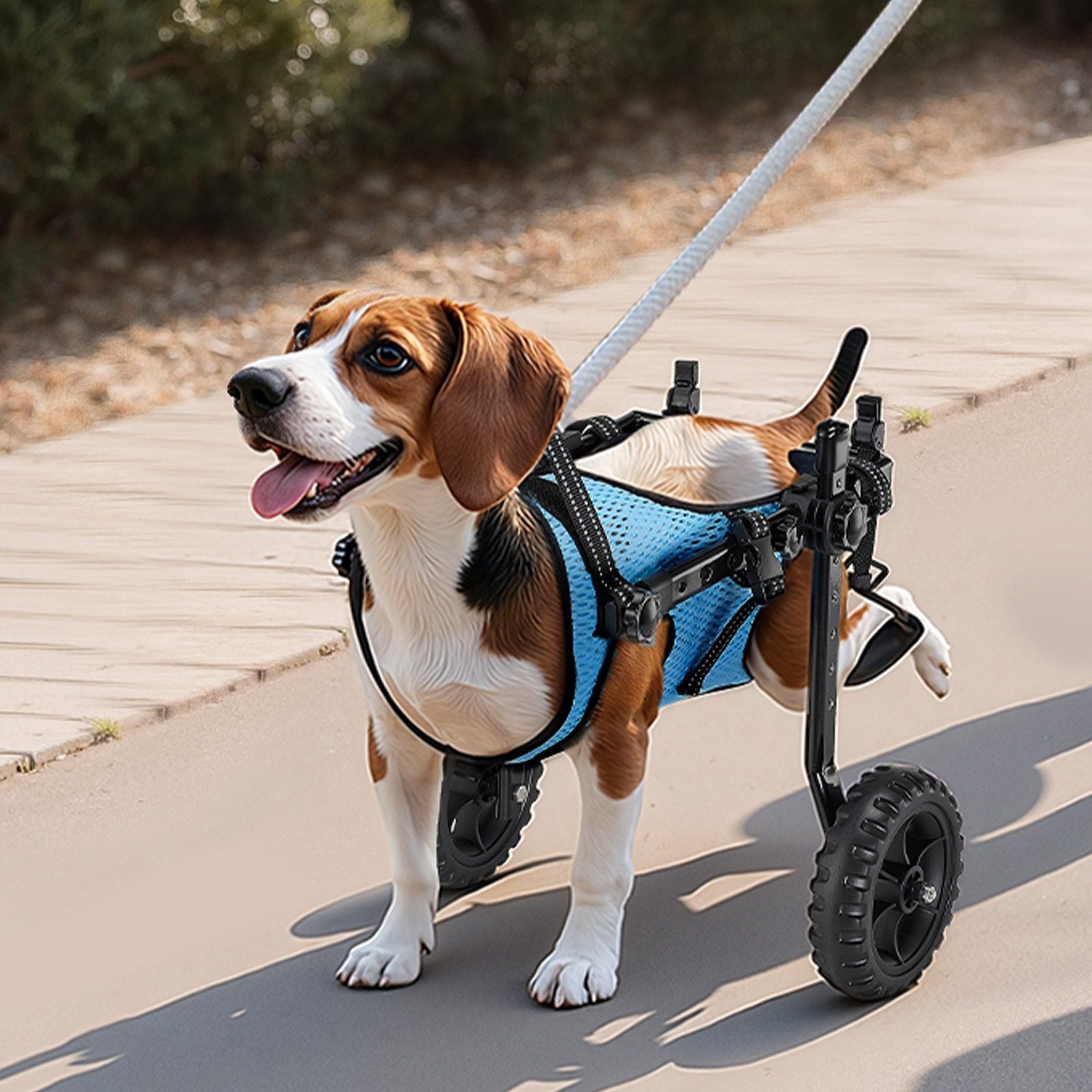 Dog Wheelchair for Back Legs, Adjustable 2 Wheels Pet Wheelchair, Lightweight  Dog Cart with Shock-Absorbing Wheels, Mobility Support Wheel Chair for Disabled Injured Dogs up to 10kg, Small