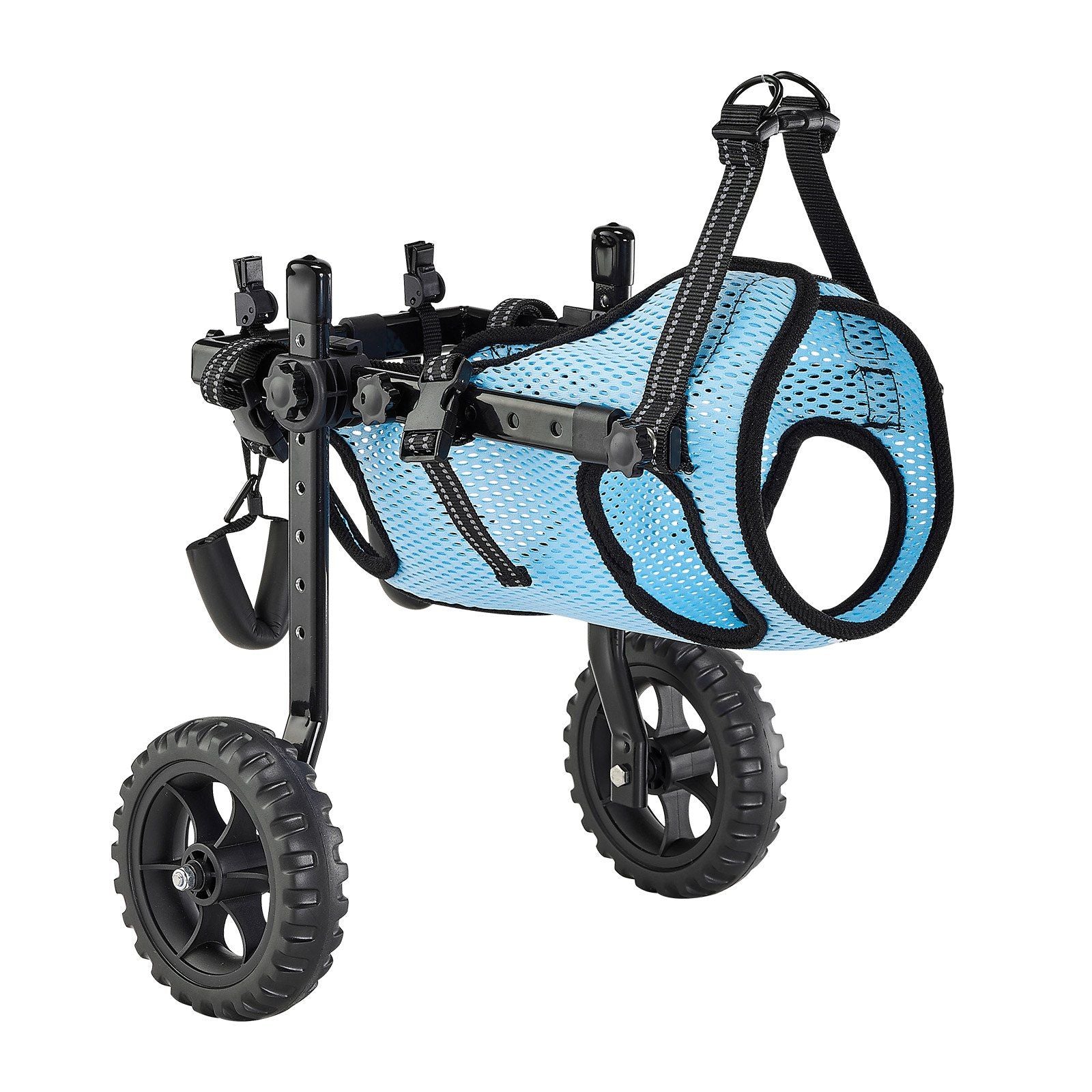 Dog Wheelchair for Back Legs, Adjustable 2 Wheels Pet Wheelchair, Lightweight  Dog Cart with Shock-Absorbing Wheels, Mobility Support Wheel Chair for Disabled Injured Dogs up to 10kg, Small