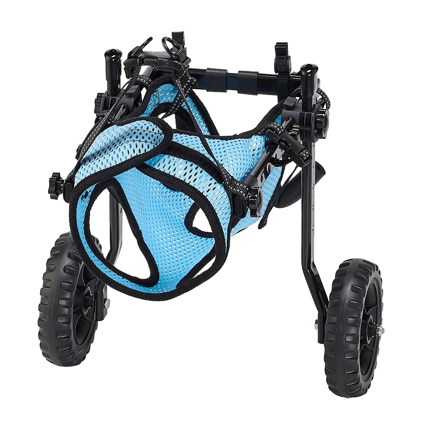 Dog Wheelchair for Back Legs, Adjustable 2 Wheels Pet Wheelchair, Lightweight  Dog Cart with Shock-Absorbing Wheels, Mobility Support Wheel Chair for Disabled Injured Dogs up to 10kg, Small