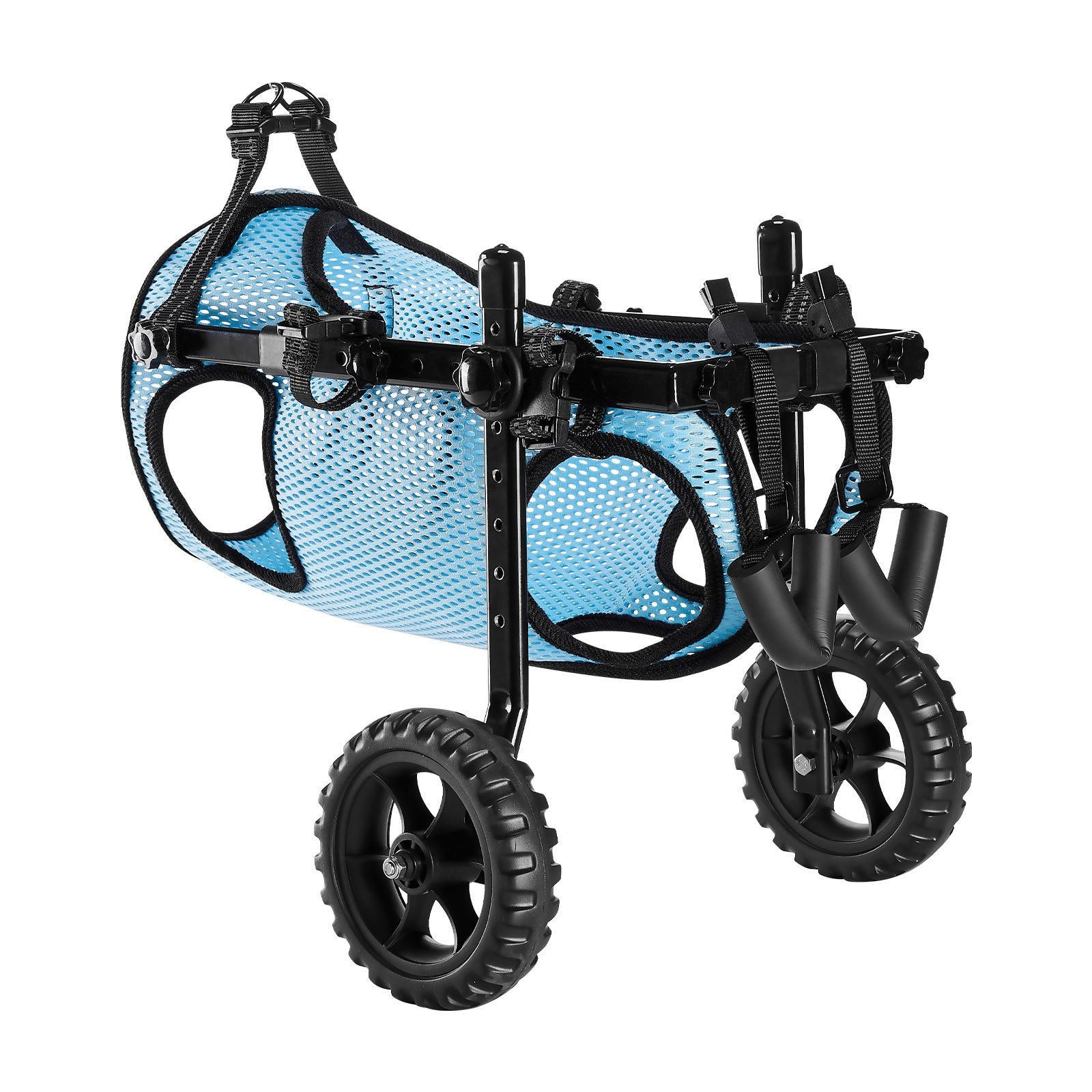 Dog Wheelchair for Back Legs, Adjustable 2 Wheels Pet Wheelchair, Lightweight Dog Cart with Shock-Absorbing Wheels, Mobility Support Wheel Chair for Disabled Injured Dogs up to 15kg, Medium