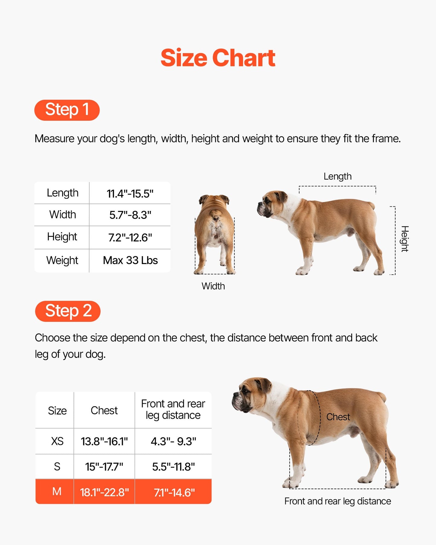 Dog Wheelchair for Back Legs, Adjustable 2 Wheels Pet Wheelchair, Lightweight Dog Cart with Shock-Absorbing V952-CWLYLLSZHMLLG0BX1001V0