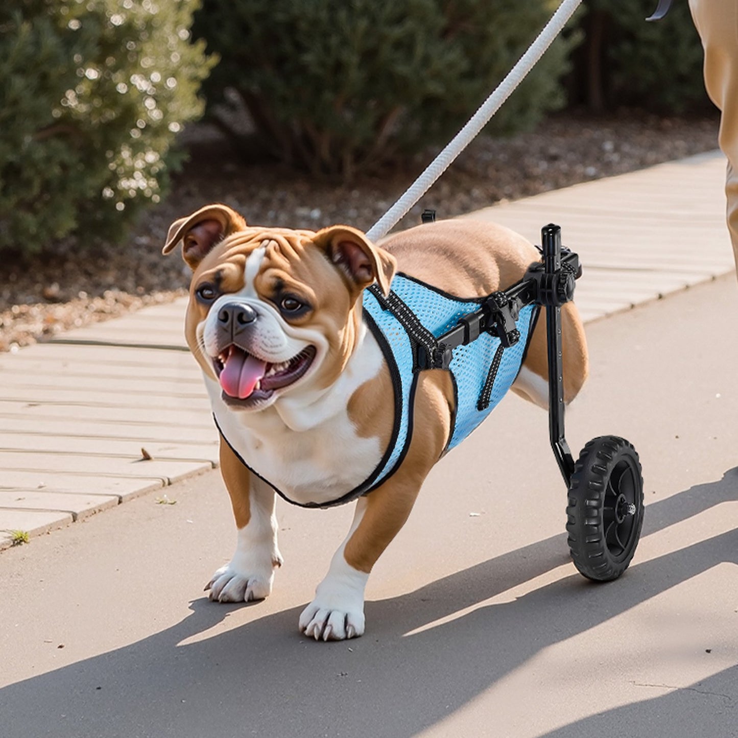 Dog Wheelchair for Back Legs, Adjustable 2 Wheels Pet Wheelchair, Lightweight Dog Cart with Shock-Absorbing V952-CWLYLLSZHMLLG0BX1001V0