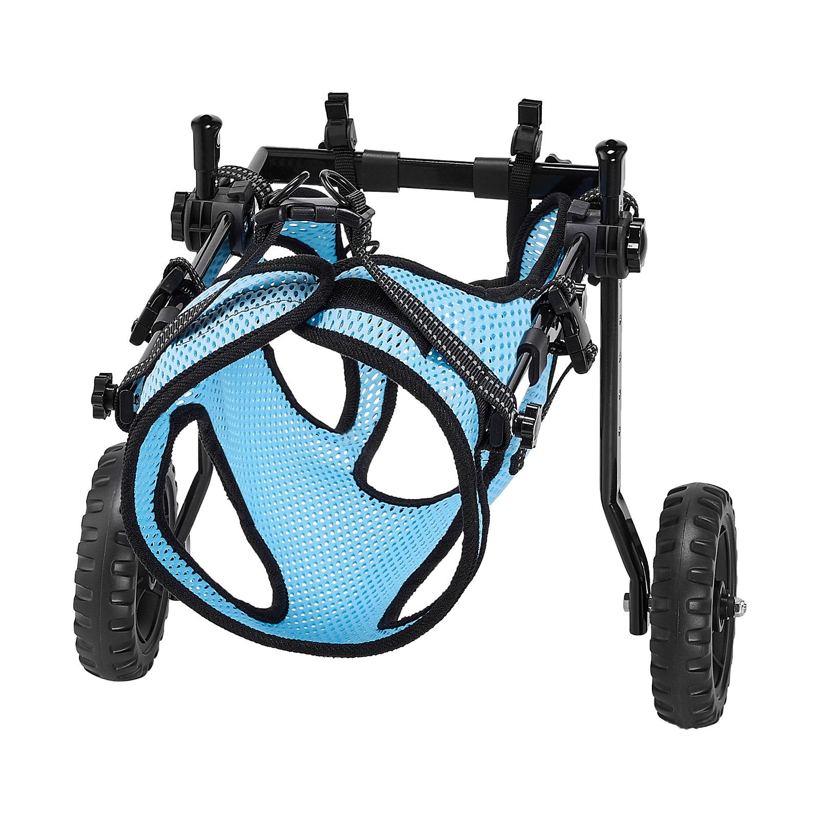 Dog Wheelchair for Back Legs, Adjustable 2 Wheels Pet Wheelchair, Lightweight Dog Cart with Shock-Absorbing Wheels, Mobility Support Wheel Chair for Disabled Injured Dogs up to 15kg, Medium