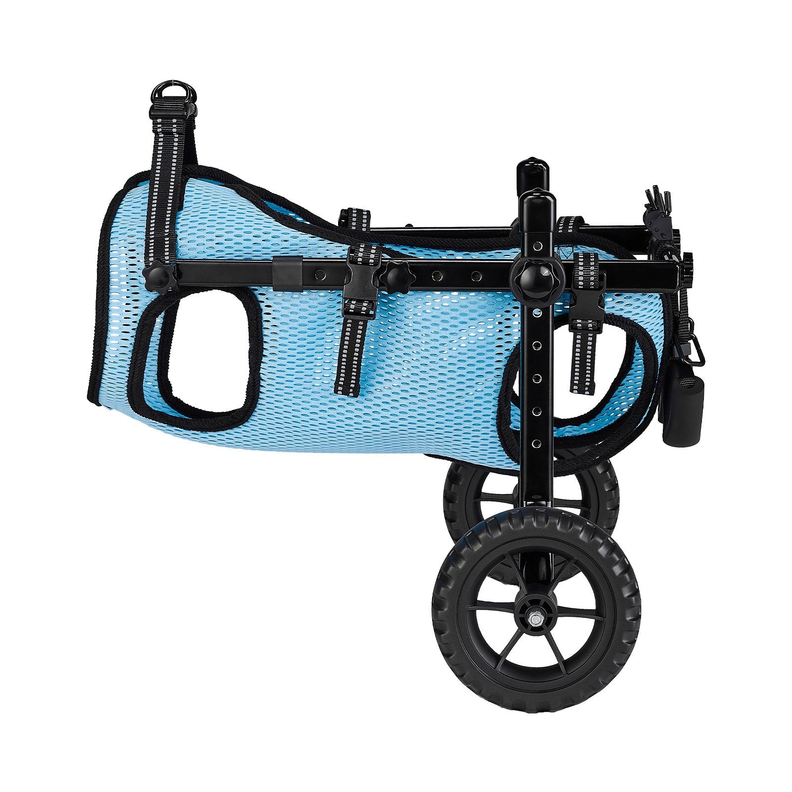 Dog Wheelchair for Back Legs, Adjustable 2 Wheels Pet Wheelchair, Lightweight Dog Cart with Shock-Absorbing Wheels, Mobility Support Wheel Chair for Disabled Injured Dogs up to 15kg, Medium