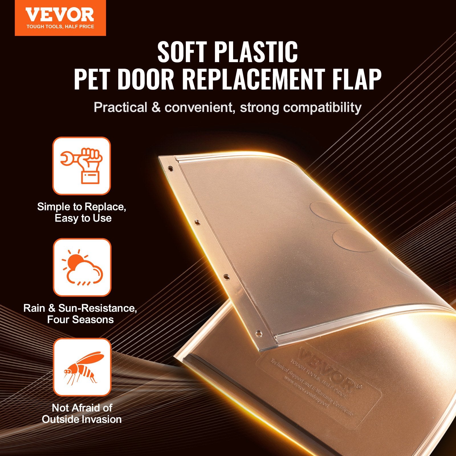 Pet Door Replacement Flap 20.96 x 31.12 cm Compatible with Pet Door V952-CWMTHFGMMPVCO59Y8V0