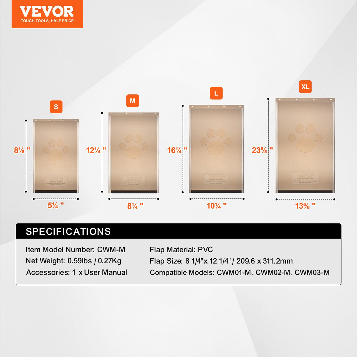 Pet Door Replacement Flap 20.96 x 31.12 cm Compatible with Pet Door V952-CWMTHFGMMPVCO59Y8V0
