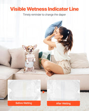 Disposable Male Dog Diapers, Super Absorbent Male Dog Wraps, 360 degrees Leak-Proof Belly Bands with Wetness V952-CWNBFDGG96PXSWPWY001V0
