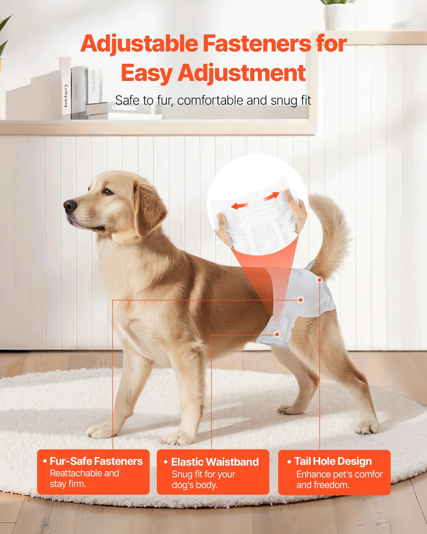 Disposable Dog Diapers, Super Absorbent Female Dog Diapers, 360 degrees Leak-Proof Female Doggy Pet Diaper V952-CWNBZNKMG144DSR9E001V0