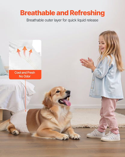 Disposable Dog Diapers, Super Absorbent Female Dog Diapers, 360 degrees Leak-Proof Female Doggy Pet Diaper V952-CWNBZNKMG96PE32U1001V0