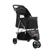 Pet Stroller, 16KG Weight Capacity, Foldable Dog Stroller Cart, 3 Wheels Cats Strollers with Mesh Windows and V952-CWTCCGK3QSHD7TWPWV0