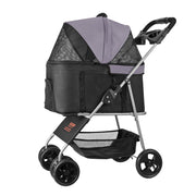 Pet Stroller, 16KG Weight Capacity, Foldable Dog Stroller Cart, 4 Wheels Cats Pram with Detachable Carrier & V952-CWTCCGK4QSHD9M2U7V0
