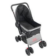Pet Stroller, 20KG Weight Capacity, Foldable Dog Stroller Cart, 4 Wheels Cats Stroller with Mesh Windows & V952-CWTCCGK4QSHSAWPRUV0