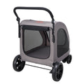 Pet Stroller, 4 Wheels Dog Stroller with Brakes, 160lbs Weight Capacity, Portable Puppy Stroller Carrier with V952-CWTCDHK4QSHD3F05MV0