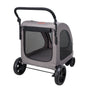 Pet Stroller, 4 Wheels Dog Stroller with Brakes, 160lbs Weight Capacity, Portable Puppy Stroller Carrier with V952-CWTCDHK4QSHD3F05MV0