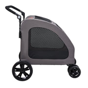 Pet Stroller, 4 Wheels Dog Stroller with Brakes, 160lbs Weight Capacity, Portable Puppy Stroller Carrier with V952-CWTCDHK4QSHD3F05MV0