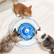 Ceramic Cat Water Fountain, 2.1 L Cupcake Pet Fountain, Porcelain Cat Water Dispenser with Ultra-Quiet Pump, V952-CWYSJLSTC21LWQMB6001V3