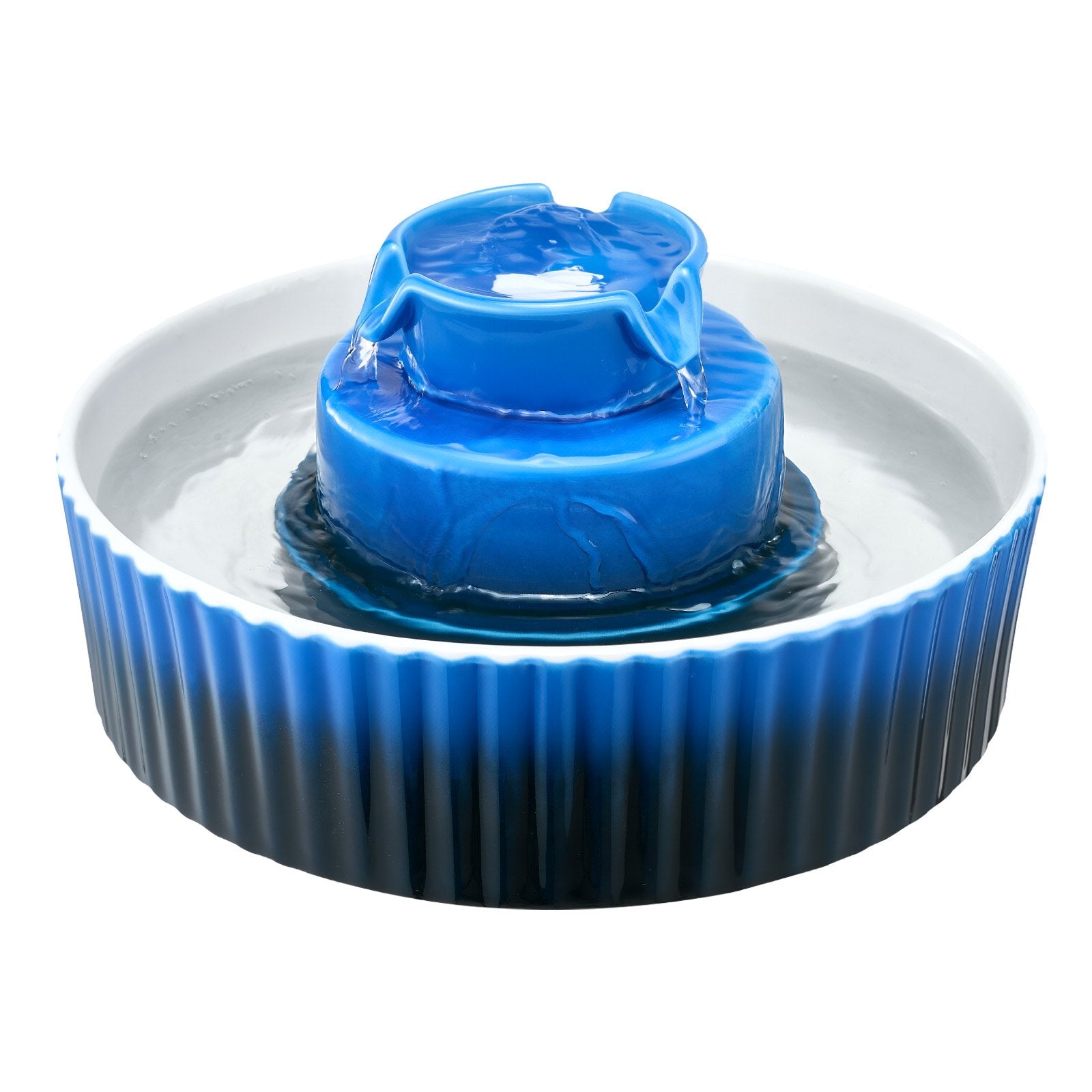 Ceramic Cat Water Fountain, 2.1 L Cupcake Pet Fountain, Porcelain Cat Water Dispenser with Ultra-Quiet Pump, V952-CWYSJLSTC21LWQMB6001V3