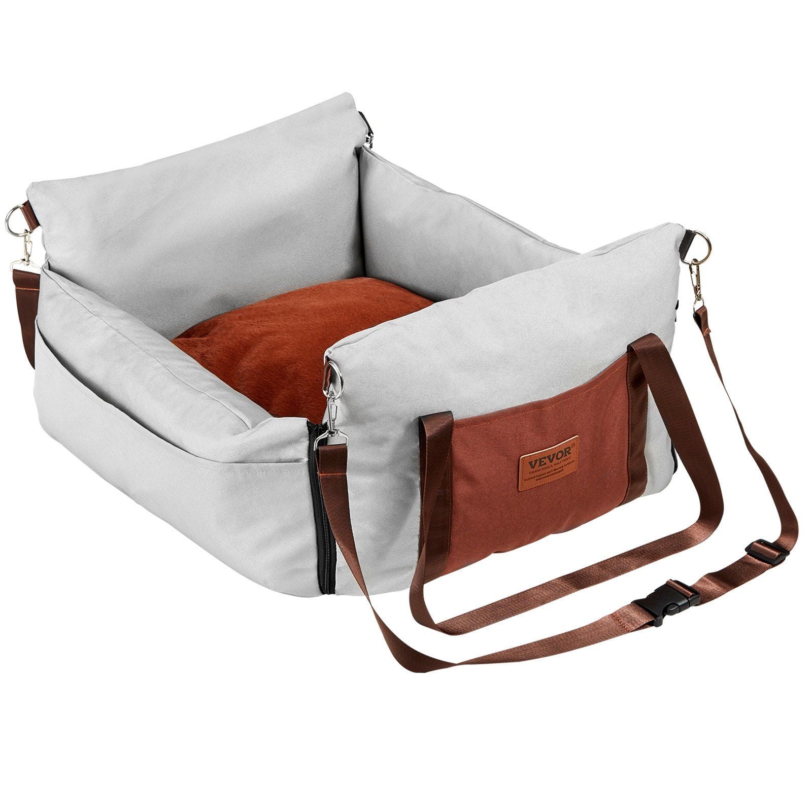 Dog Car Seat, Waterproof Dog Booster Seat for Car with Side Handles and A Storage Pocket, Clip-On Safety V952-CWZGQCZYHSSFEZZ75V0