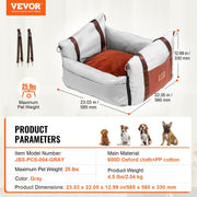 Dog Car Seat, Waterproof Dog Booster Seat for Car with Side Handles and A Storage Pocket, Clip-On Safety V952-CWZGQCZYHSSFEZZ75V0