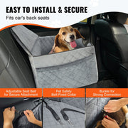 Dog Car Seat, Dog Booster Seat for Car with A Storage Pocket, Pet Car Seat with Clip-On Safety Leash, Sponge V952-CWZGQCZYHSSFWKF5YV0