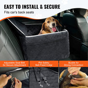 Dog Booster Car Seat Pet Car Seat for Medium Large Dog up to 24.9 kg Black V952-CWZGQCZYSFSC6Z483V0