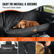 Dog Car Seat, Waterproof Dog Booster Seat for Car, Pet Car Seat with Clip-On Safety Leash, PP Cotton Filling, V952-CWZGQCZYSFSHXYKEFV0