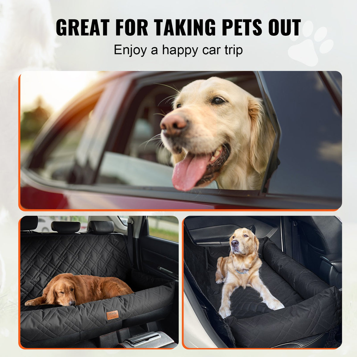 Dog Car Seat, Waterproof Dog Booster Seat for Car, Pet Car Seat with Clip-On Safety Leash, PP Cotton Filling, V952-CWZGQCZYSFSHXYKEFV0