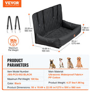 Dog Car Seat, Waterproof Dog Booster Seat for Car, Pet Car Seat with Clip-On Safety Leash, PP Cotton Filling, V952-CWZGQCZYSFSHXYKEFV0