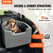 Dog Booster Car Seat Pet Car Seat for Small Medium Dog up to 24.9 kg Gray V952-CWZGQCZYTSQH1HCRMV0