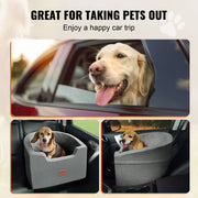 Dog Booster Car Seat Pet Car Seat for Small Medium Dog up to 24.9 kg Gray V952-CWZGQCZYTSQH1HCRMV0