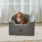 Dog Booster Car Seat Pet Car Seat for Small Medium Dog up to 24.9 kg Gray V952-CWZGQCZYTSQH1HCRMV0