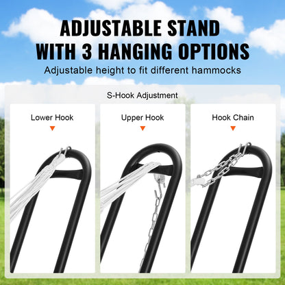 Steel Hammock Stand 450lbs Capacity Hammock Frame Fits 6.9-12.8ft Hammocks V952-CXDCJCXJS1105OTTMV0