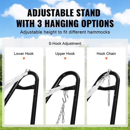 Universal 2 Person Hammock Stand, Adjustable Heavy Duty 550 lbs Capacity Hammock Stand Fits 8-13 ft Hammocks V952-CXDCJCXJS118H5RLYV0