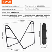 Universal 2 Person Hammock Stand, Adjustable Heavy Duty 550 lbs Capacity Hammock Stand Fits 8-13 ft Hammocks V952-CXDCJCXJS118H5RLYV0