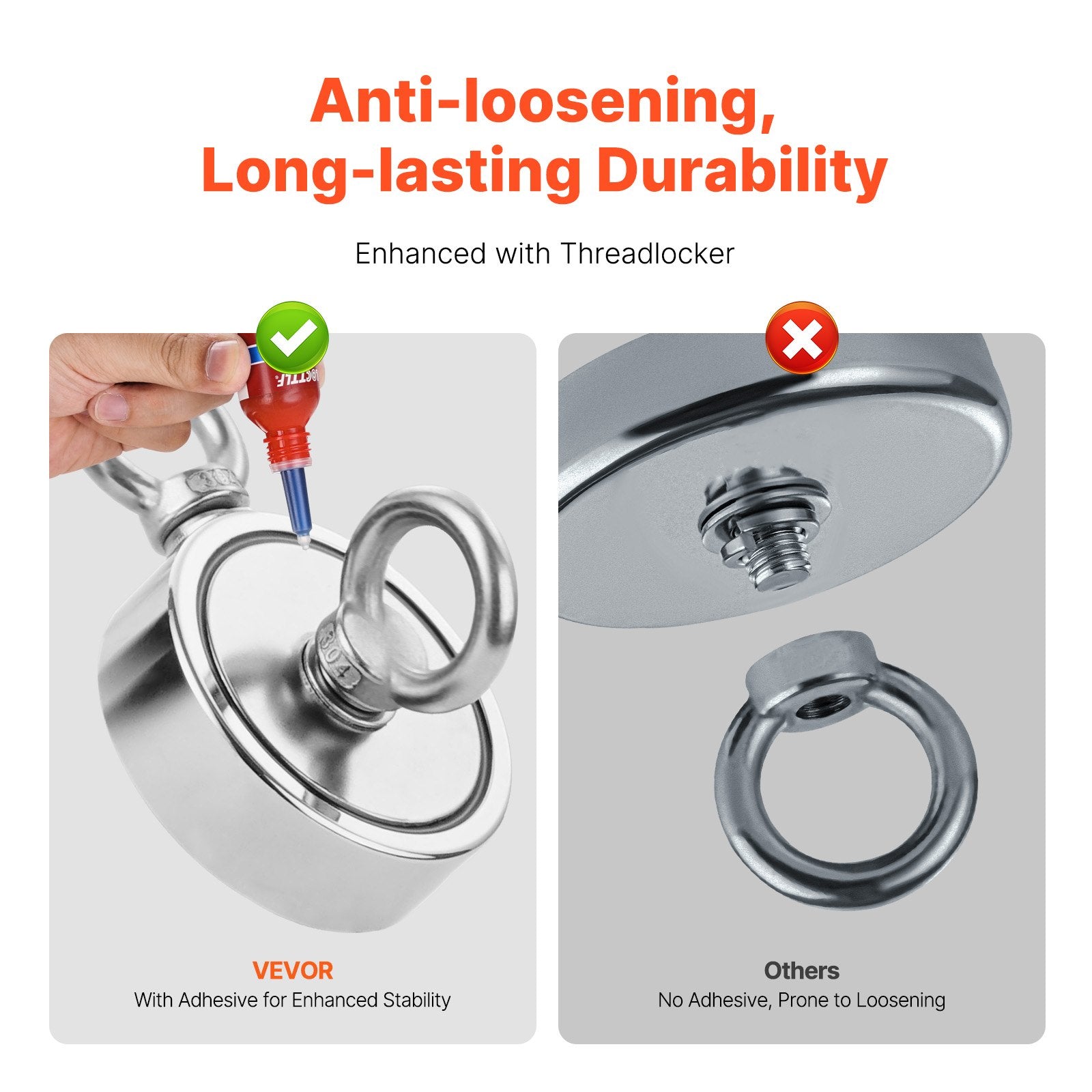 771 Kg Strong Fishing Magnet Kit Double Sided Pull Force Rope Carabiner V952-CXDYTZ5JTSM110PE7V0