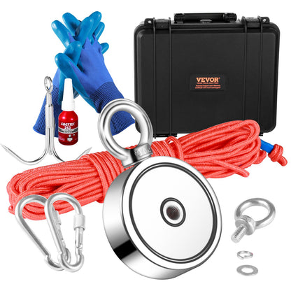 Magnet Fishing Kit, 1200lbs Pulling Force Double Sided Fishing Magnets, 2.95inch Diameter Magnet with Rope, V952-CXDYTZSM1200TNZ8SV0