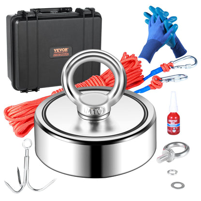 Magnet Fishing Kit, 1200lbs Pulling Force Double Sided Fishing Magnets, 2.95inch Diameter Magnet with Rope, V952-CXDYTZSM1200TNZ8SV0