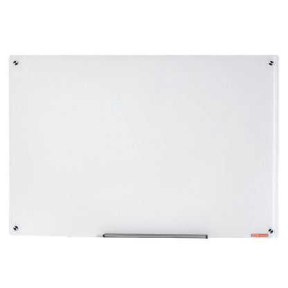 Magnetic Glass Whiteboard, Dry Erase Board 36"x24", Wall-Mounted Large White Glassboard Frameless, with V952-CXGCBLBGHBL3CGGHBV0