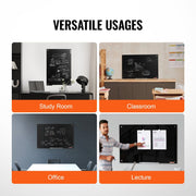 Magnetic Glass Whiteboard, Dry Erase Board 36"x24", Wall-Mounted Large White Glassboard Frameless, with V952-CXGCBLBGHBL3VB8RKV0