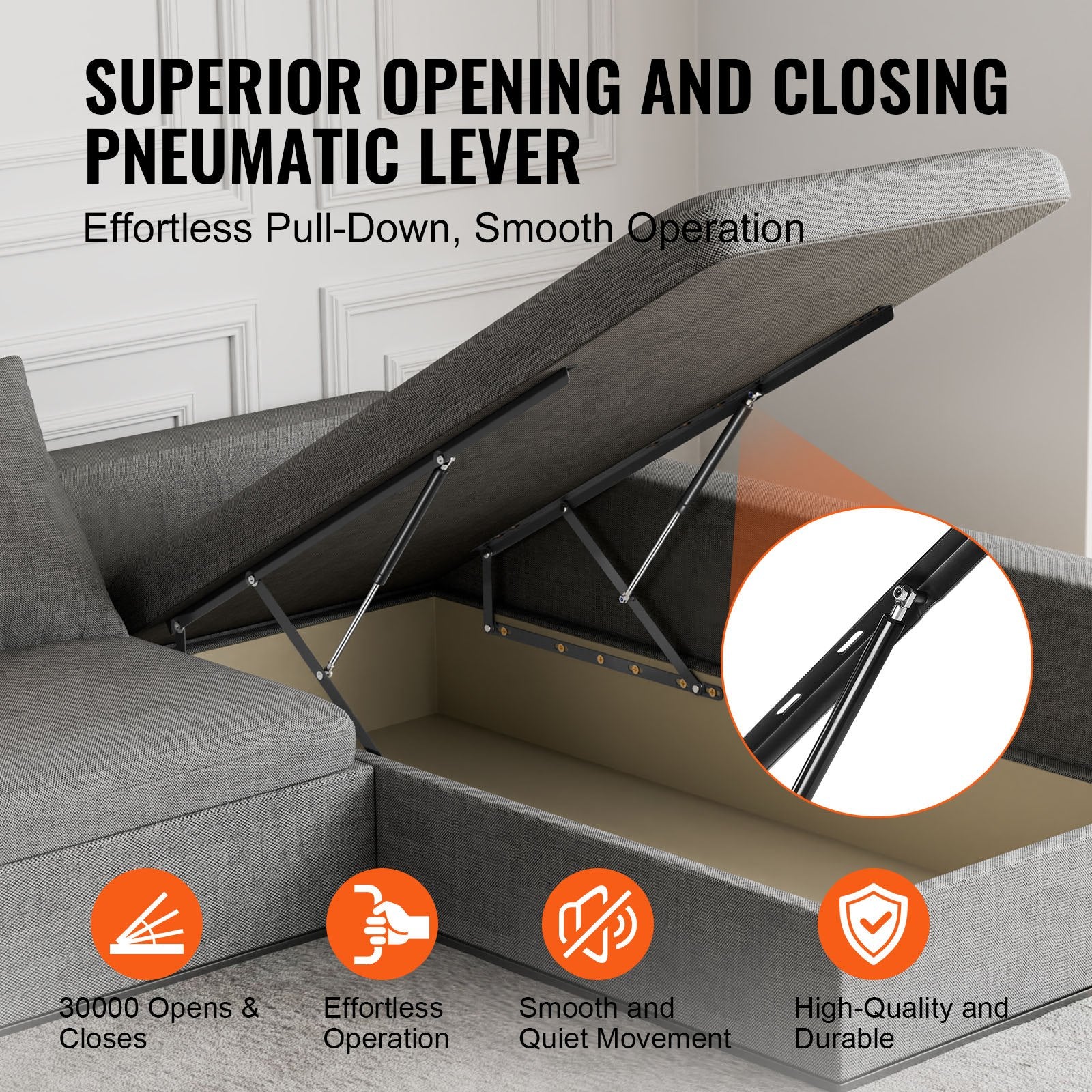 Bed Lift 59x71 in Compatible Bed Size 154 lbs Load DIY Wall Bed Hardware V952-CXSJQ1200MM6MX09VV0