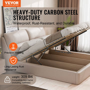 Bed Lift, 1500x2000mm Compatible Extra-large Size 140kg Load Bearing, DIY Wall Bed Mechanical Hardware Kit V952-CXSJQ1500MM1A79I8V0