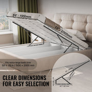 Bed Lift, 1500x2000mm Compatible Extra-large Size 140kg Load Bearing, DIY Wall Bed Mechanical Hardware Kit V952-CXSJQ1500MM1A79I8V0